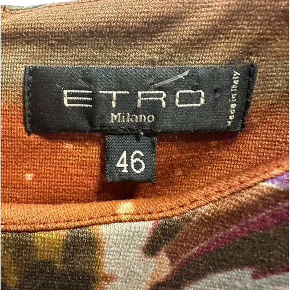 Etro Milano beautiful wool blend midi dress size 46 - Picture 9 of 10